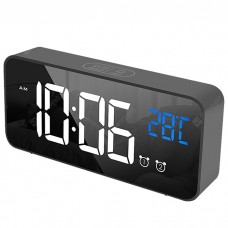 8808 Stylish Mirror Music Alarm Clock