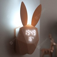 Creative Air Thermometer Rabbit Led Digital Alarm Clock