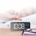 Digital Bedside Alarm Clock Charging Voice-controlled Alarm Clock Mirror LED Music Clock Two Sets of Alarm Clock Switches