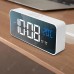 Digital Bedside Alarm Clock Charging Voice-controlled Alarm Clock Mirror LED Music Clock Two Sets of Alarm Clock Switches