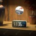 Digital Bedside Alarm Clock Charging Voice-controlled Alarm Clock Mirror LED Music Clock Two Sets of Alarm Clock Switches