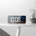 Digital Bedside Alarm Clock Charging Voice-controlled Alarm Clock Mirror LED Music Clock Two Sets of Alarm Clock Switches