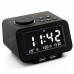 K8 Multifunction Digital Electronic Alarm Clock Radio / Temperature Display / Dual USB Ports EU Charger