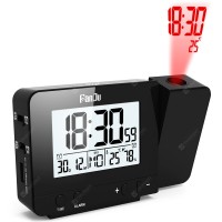 LED Screen Projection Alarm Clock Projection with Time Temperature USB Charging