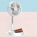 P9S Foldable Electronic Fan for Office Desktop Outdoor Retractable USB Charging with Remote Control Spray Humidification Night Light