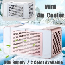 Portable Mini USB Evaporative Air Conditioner Air Cooler Fan Home Office Mute Desk Table Fan