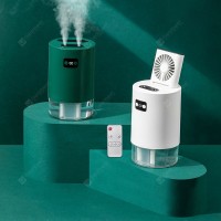 USB Mini Humidifier Electronic Fan Air Conditioning Spray Fan Desktop Air Purifier Aroma Diffuser