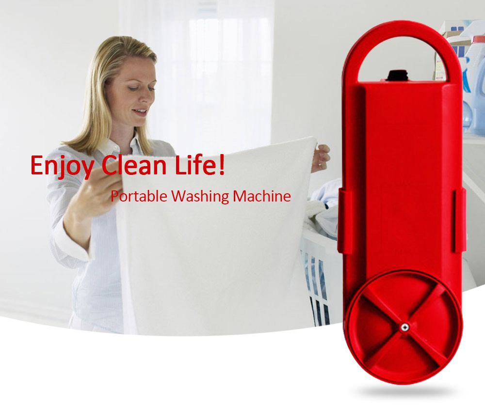 Portable Handheld Washing Machine for Household - Red