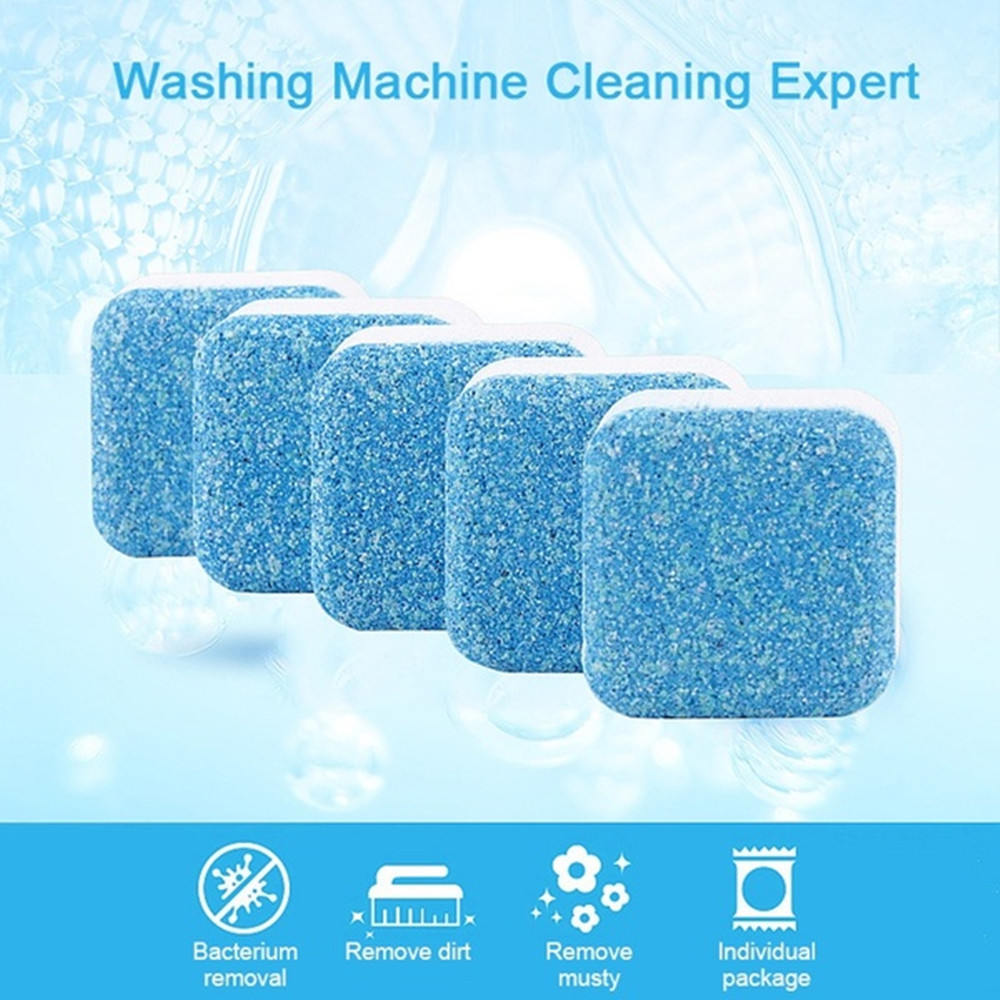 Cleaning Tablets Inner Drum Decontamination Detergent for Washing Machine 5PCS - Light Sky Blue 5pcs