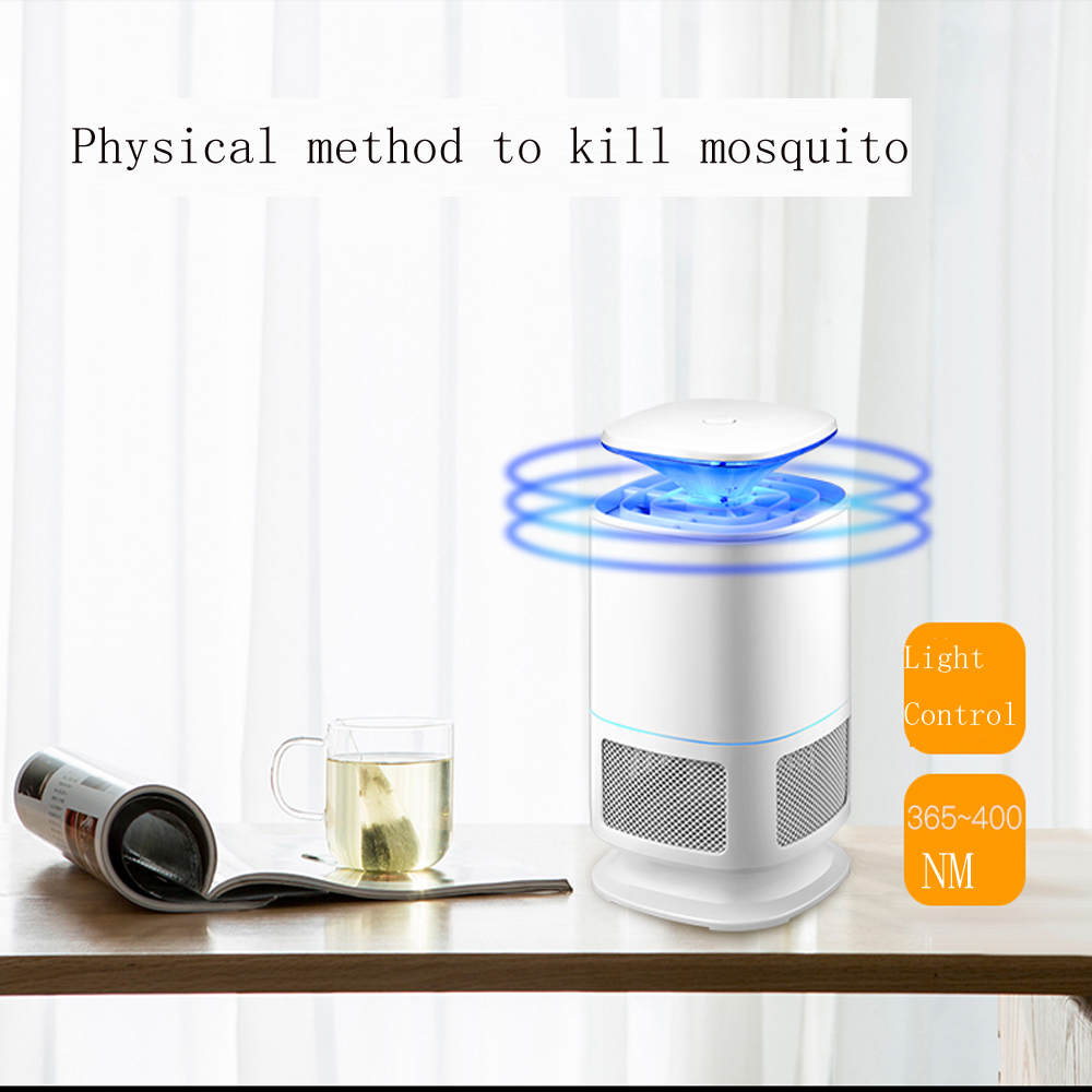 Household USB Inhaled Mosquito Killing Lamp- White