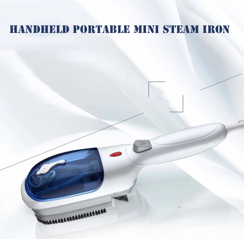 Handheld Portable Mini Steam Iron for Home Travel Use- White EU Plug