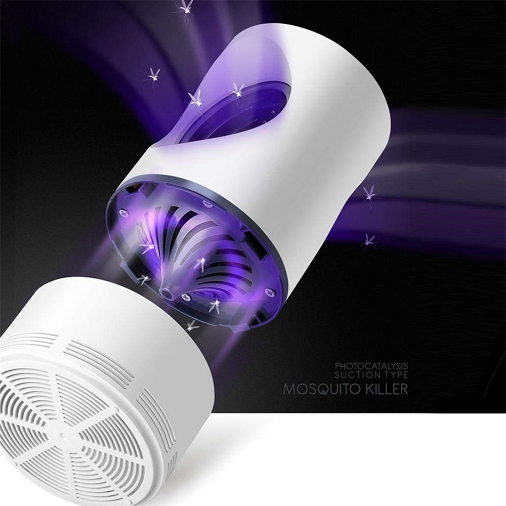 Ultraviolet Light Insect Killer Bug Zapper Photocatalyst Mosquito Trap- White