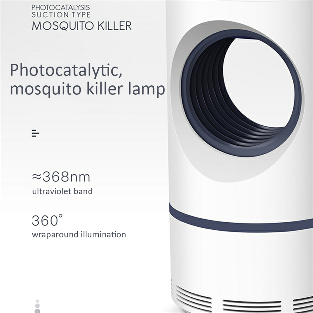 Ultraviolet Light Insect Killer Bug Zapper Photocatalyst Mosquito Trap- White