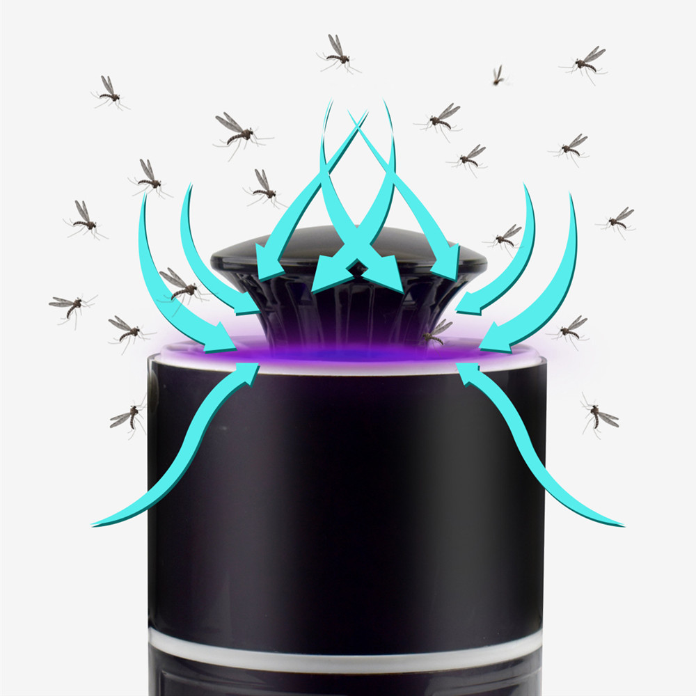 USB Light Mute Household Mosquito Killer Without Radiation - Black