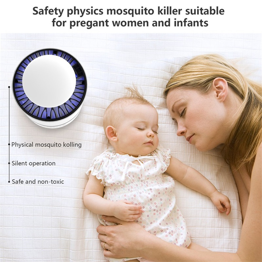 USB Light Mute Household Mosquito Killer Without Radiation - Black