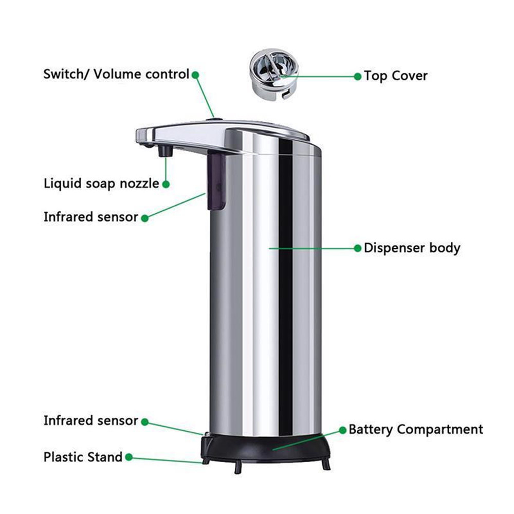 Stainless Steel Automatic Sensor Soap Liquid Dispenser