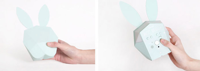 Creative Air Thermometer Rabbit Led Digital Alarm Clock