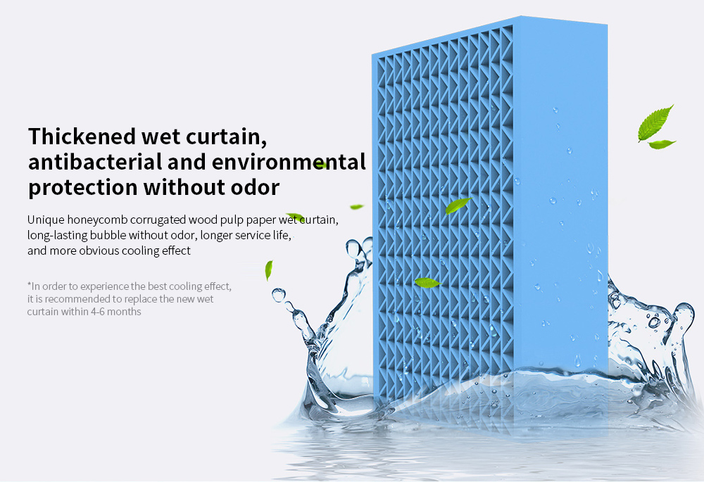 Portable Mini Retro Ice Cooling Fan Thickened wet curtain, antibacterial and environmental protection without odor