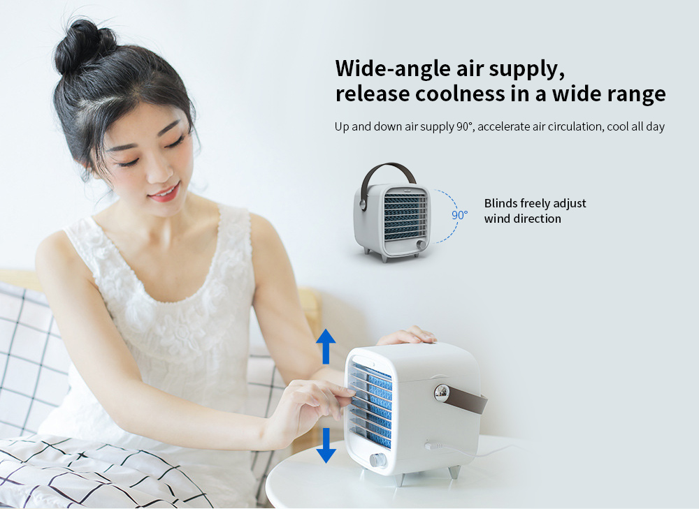 Portable Mini Retro Ice Cooling Fan Wide-angle air supply, release coolness in a wide range