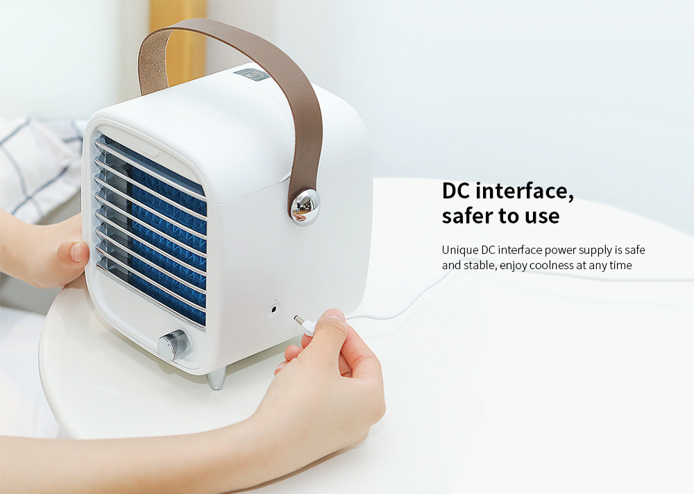 Portable Mini Retro Ice Cooling Fan DC interface, safer to use