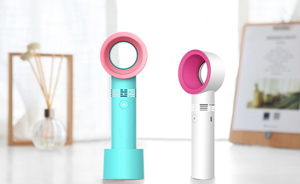 Portable Vaneless Handheld Rechargeable Fan- Aquamarine