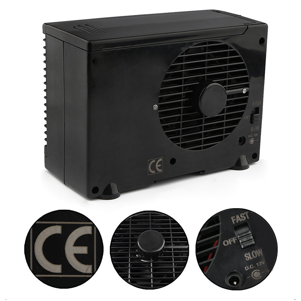 12V Portable Evaporative Mini Air Conditioner Home  Water Cooler Cooling Fan- Black